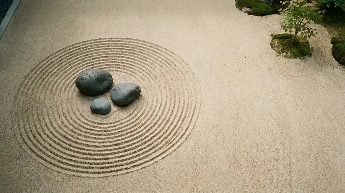 注册彩金 书斋枯山水沙盘全景